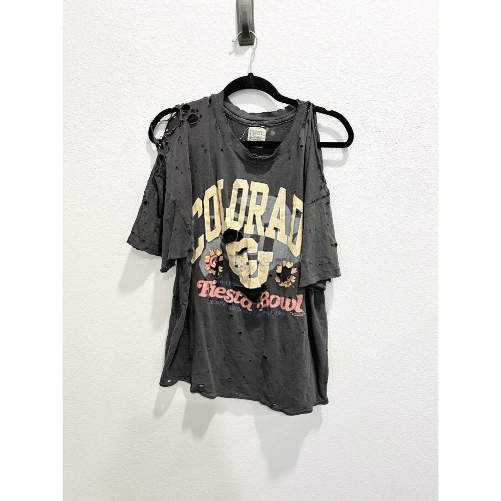 Vintage Furst of A Kind Colorado University THRASHED Fiesta Bowl 1995 Size XL